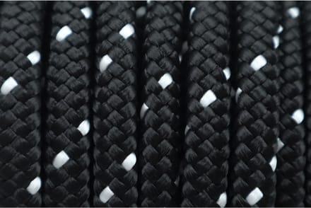 Premium boot touw Zwart/Wit - 100 meter lang - 10 mm dik