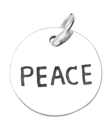 Zilveren Peace kettinghanger