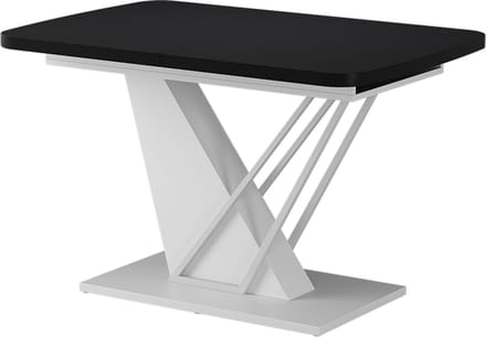 Vicco Eettafel Fenaro, Zwart/Wit, 120-160 x 80 cm 2 delen