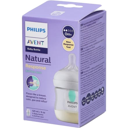 Philips Avent Natural Response Babyfles 125ml – Flow 2 –Antikoliek- 1 fles - Newborn - SCY670/01