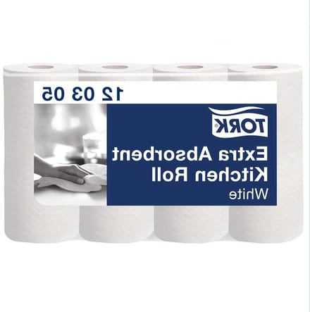 Keukenrol Wit - Papieren handdoeken - Snel opruimen - Extra absorberend - 48 Rollen - Wit