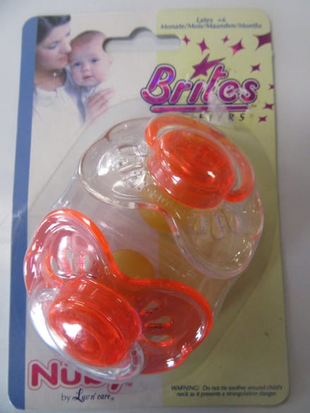 Nuby - Fopspeenset - 2 Pack - rubber - latex +6 - Oranje