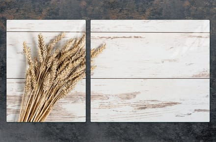 TMK ArtDeko - Snijplank - Glas - 100x52 cm - Houtmotief