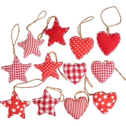 VBS Stoffen hangers "Ster en hart"