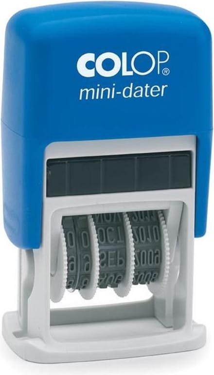 Colop tekststempel met datum Mini-Dater tekst: REÇU LE