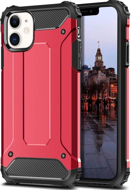 Hybrid Armor - Heavy Duty Geschikt voor: iPhone 11 Pro - Rood