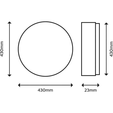 Philips Superslim CL550 Ceiling lamp Ø430 mm LED 22W 2700K SceneSwitch IP20 White