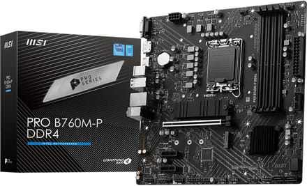 MSI Pro b760m-p ddr4 moederbord Intel b760 lga 1700 micro atx