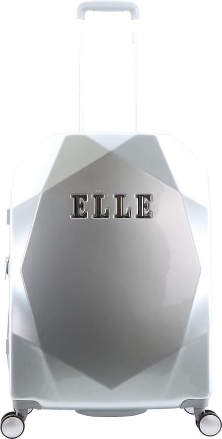 ELLE - Diamond | Harde Koffer / Trolley / Reiskoffer - 67 cm (Medium) - Zilver - Zilver / Medium