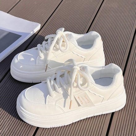 Chaussures à plateforme blanches pour enfants, style nouvelle école, polyvalentes, décontractées, légères, pour étudiants 39