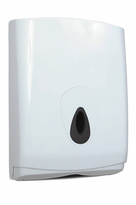 Dispenser voor papieren handdoeken 27x35x13cm wit