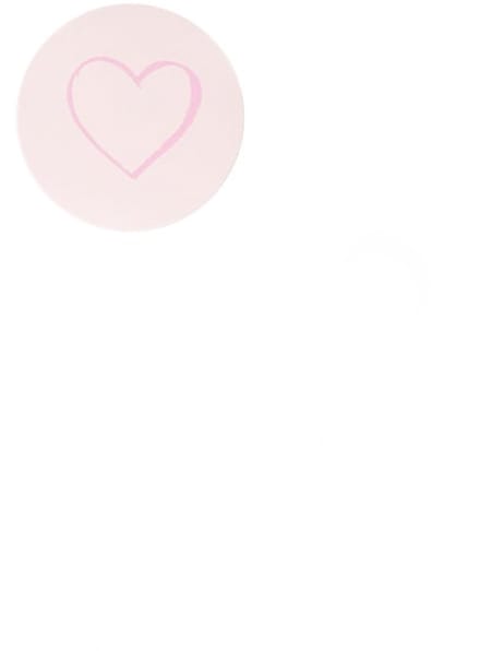 25 Hartje Stickers - Etiketten - Sluitstickers - Mat - Rond - Roze - 40 mm