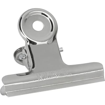Papierklem MAUL Bulldog 50mm capaciteit 20mm zilver 10 stuks