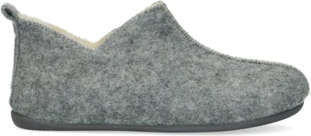 Manfield - Dames - Licht grijze pantoffels - Maat 39