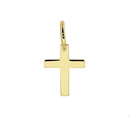 hanger kruis massief 14K geelgoud 4019922