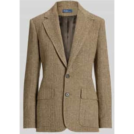regular fit blazer van linnenmix met zijdemix