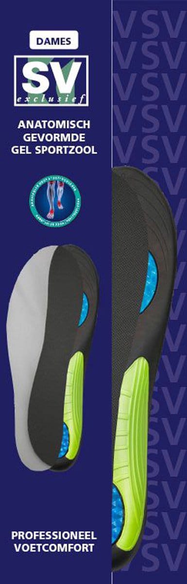 Steunzolen - anatomisch gevormd - gel - sportzool - maat 39-43