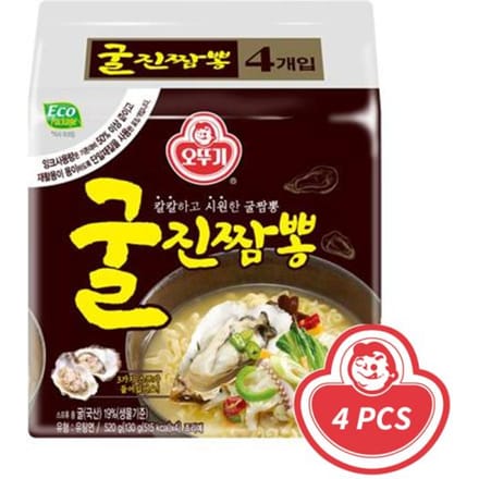 Ottogi Ramen aux fruits de mer épicés aux huîtres 130g x 4 (2 possibilités) 8PCS