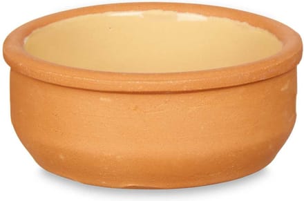 La Dehesa Tapas/creme brulee serveer schaaltjes - 6x - mini - terracotta/geel - 8 x 4 cm