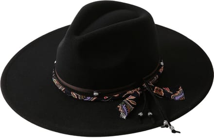 Emilie collection - hoed - fedora - riem - zwart
