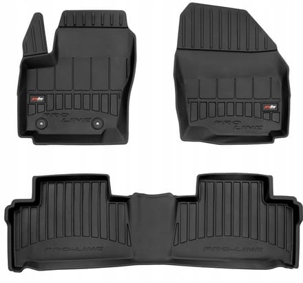 Frogum - 3D Pro-Line - Automatten Set - Geschikt voor FORD S-Max Mk1 2006-2015 - Hoge Rand 6cm - Afstand Stoppers 25cm