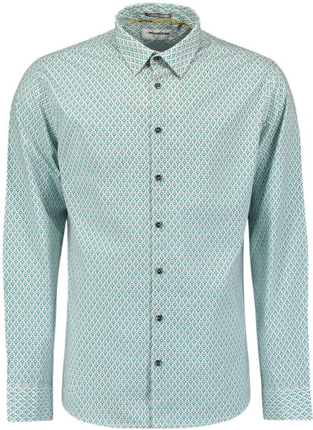 No Excess Shirt stretch allover printed pacific