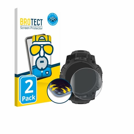 BROTECT - Screenprotector voor Garmin Instinct 3 Solar Tactical Edition (50 mm) - Folie Beschermfolie matte volledig dekking 2 Stuks