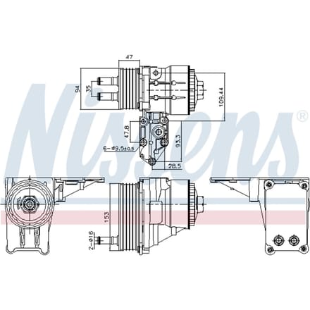 Olie radiator, motorolie NISSENS 91328