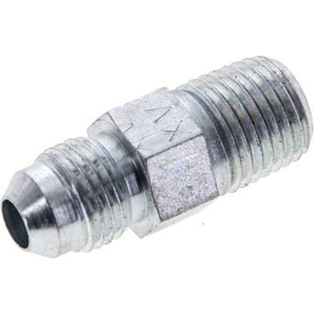 JIC  Dubbele Nippel UNF 1/2''-20 X 1/4'' NPT Staal 275bar [2 Stuks]