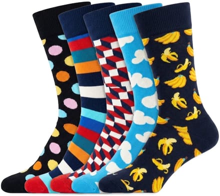 5 Paar – Happy Socks – Dames & Heren – Thema Classics – Katoen – Maat 36-40