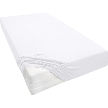 BIBERNA Jersey hoeslaken voor boxspringmatrassen (wit, 90-100 x 200-220 cm)