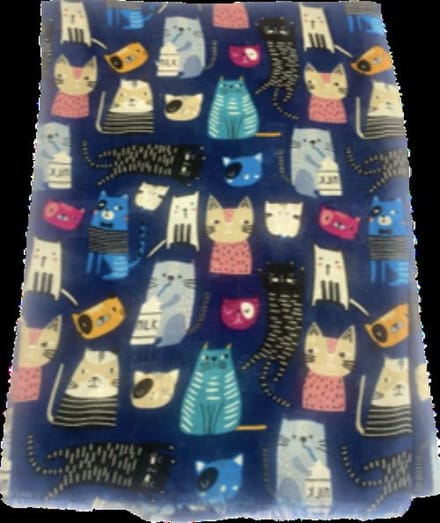 Leuke katten sjaal in 6 kleuren / 50% katoen met 50% viscose