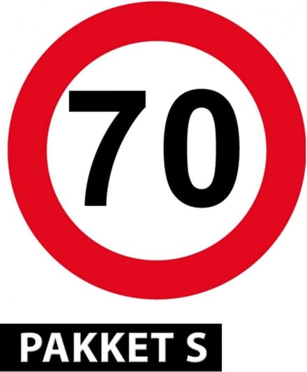 70 jaar versiering pakket klein