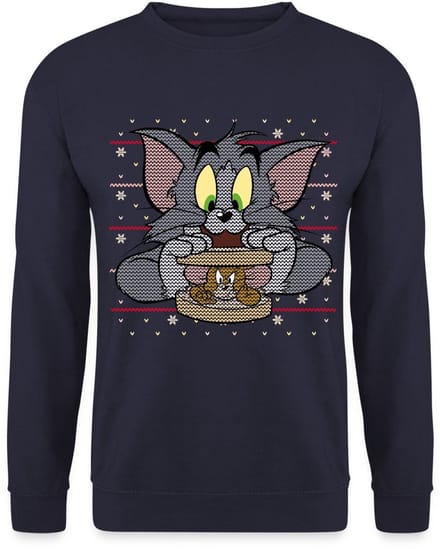 Tom En Jerry Sandwich Ugly Christmas Sweater Sweater Heren