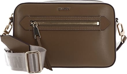 DKNY Leren Schoudertas Bryant Camera Bag Shitake Lichtbruin