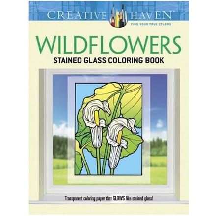 Creative Haven Wildflowers Stained Glass Coloring Book - John Green