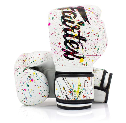 Gants de boxe Fairtex BGV14 en Microfibre, Blanc, 16 oz black
