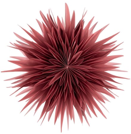 Papieren kerstster flakes 40cm paars met pendel