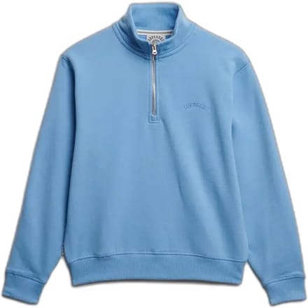 Superdry Essential Logo Embroidered Sweatshirt Met Halve Rits Blauw 2XL Vrouw