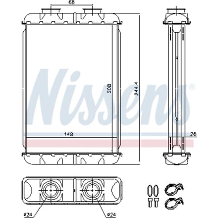 Warmtewisselaar, interieur verwarming NISSENS 70019