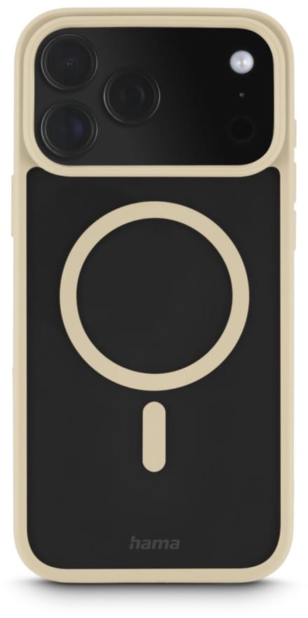 Hama Cover Apple iPhone 17 Pro Max Beige MagSafe compatible, Inductieve lading
