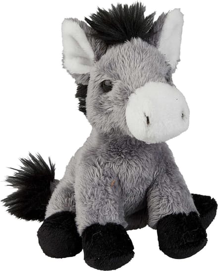 Ravensden Knuffel Ezel - 15 cm - grijs - ezel knuffeldier - pluche