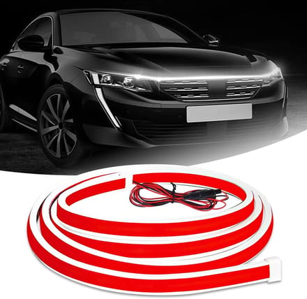 Flexibele LED Strip Verlichting voor Motorkap Auto Exterieur - 150cm Wit Dynamisch Dagrijverlichting