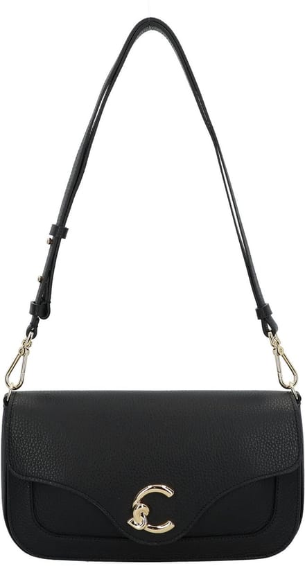 COCCINELLE Leren schoudertas C-Me Handbag Grainy Leather Noir zwart