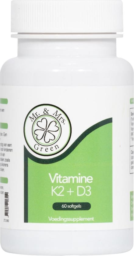 Vitamine K2 & D3, ondersteunt de bloedstolling (vitamine K) / ondersteunt de botten
