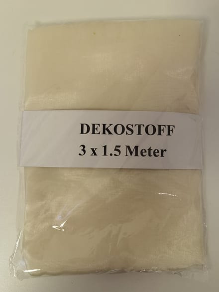 Decoratie doek - Decoratie stof - 3x1.5meter - Ivoor - Glans - 100% Polyester - Recycling