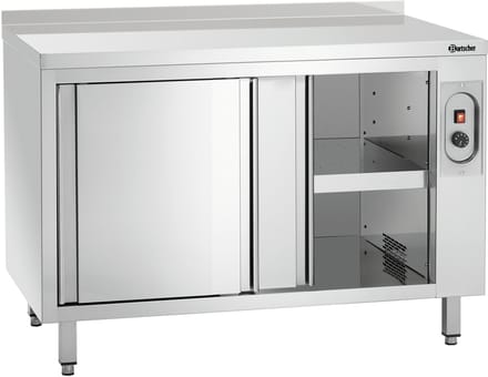 Bartscher Warmhoudkast - RVS - 2 Schuifdeuren + Achter Rand - 2 kW - 1200x700x850mm