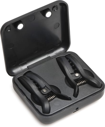 XR Brands - Dark Grip Vibrerende Tepelkemmen - Zwart