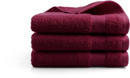 Katoenen handdoek - 3 stuks - 50x100 - bordeaux