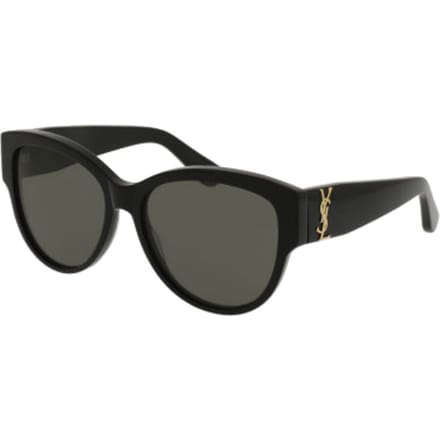 Lunettes de Soleil Saint Laurent Noir Femme Lunettes SL-M3-002-55 Basic Packaging-Eyeglass Case,55,Black gray